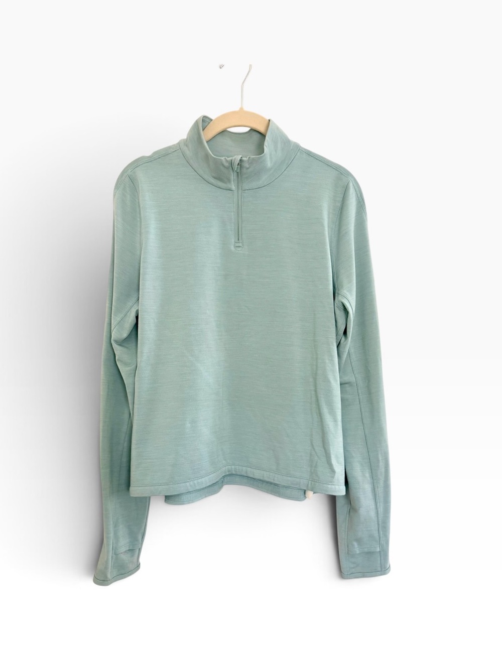 🦜allbirds Mint Green Quarter-Zip Pullover